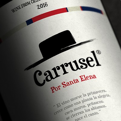 étiquette Carrusel, por Santa Elena, vin du Chili, 2016